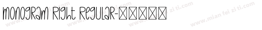 Monogram Right Regular字体转换